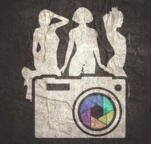 Ikone der Fotokamera. — Stockfoto