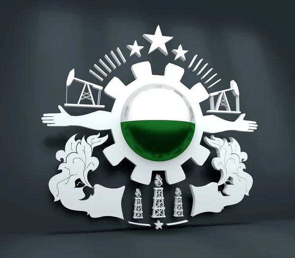 Heavy industry emblem — Stock Photo, Image