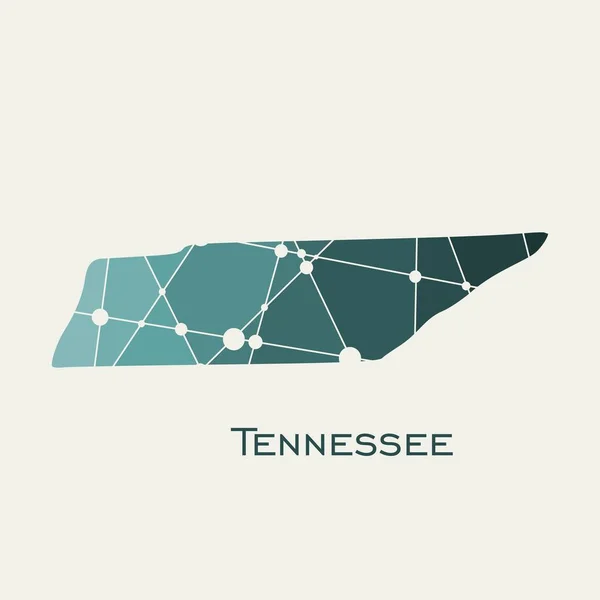 Tennessee mapa stanu — Wektor stockowy