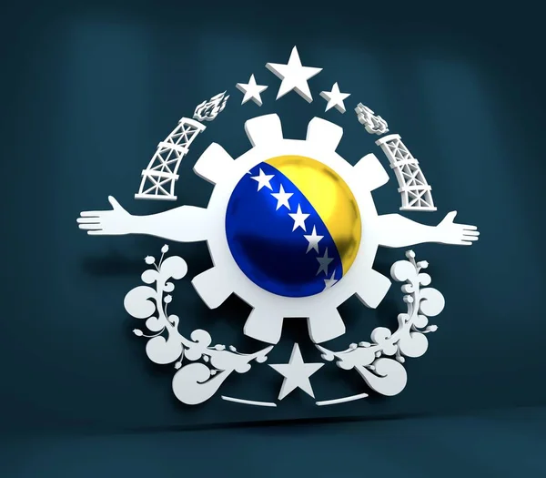 Heavy industry emblem — Stock Photo, Image