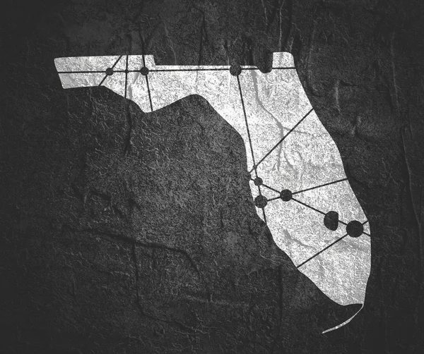 Χάρτης πολιτείας της Φλόριντα — Φωτογραφία Αρχείου