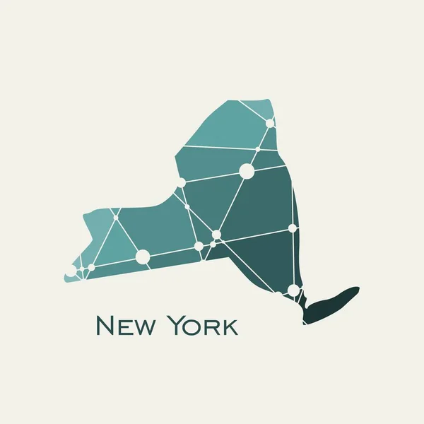 New York state map — Stock Vector