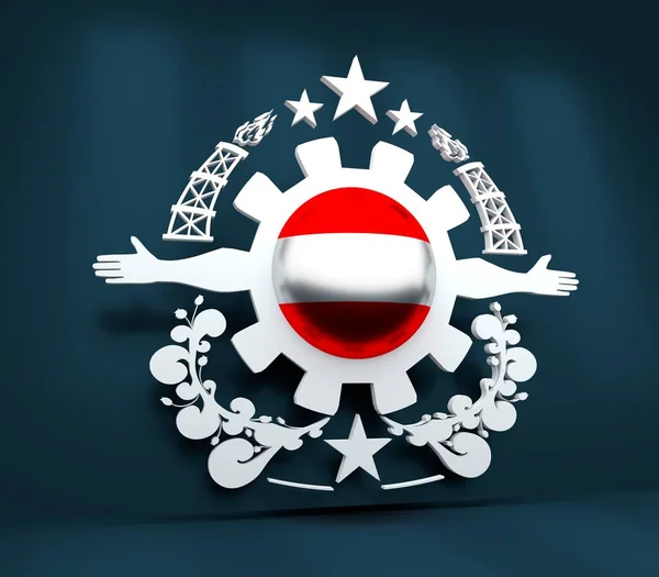 Heavy industry emblem — Stock Photo, Image