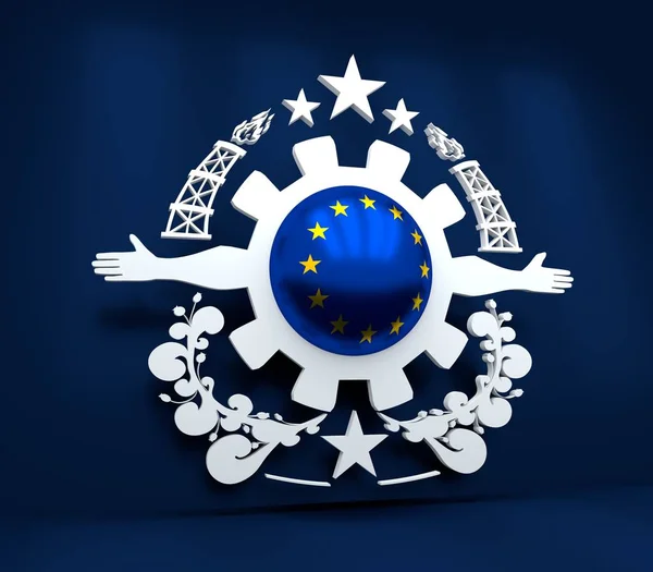 Emblema de la industria pesada — Foto de Stock