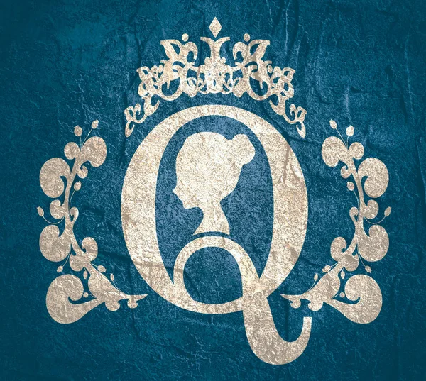 Vintage queen siluet. Ortaçağ Kraliçe profili
