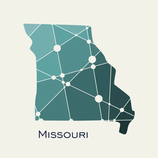 Missouri állam térképe — Stock Vector