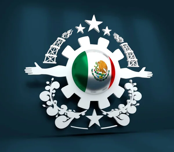 Heavy industry emblem — Stock Photo, Image