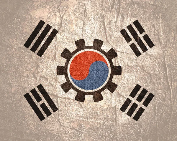 Sydkorea flagga — Stockfoto