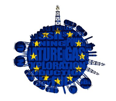 Doğal gaz endüstrisi tasarım konsepti.