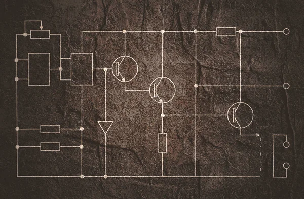 Schema di circuito elettrico — Foto Stock