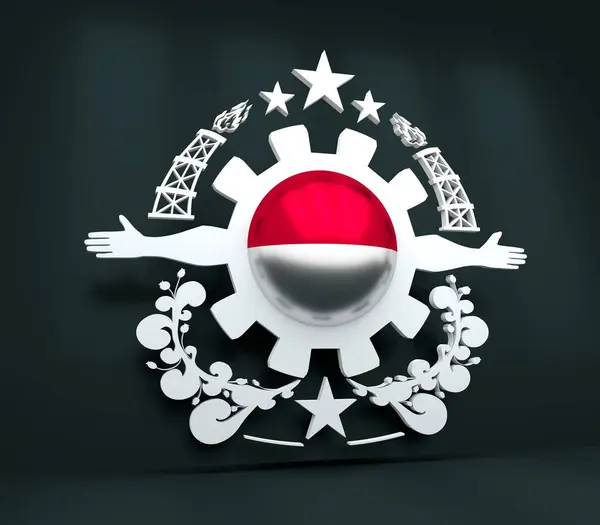 Heavy industry emblem — Stock Photo, Image