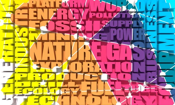 Nature gas industry relative words — Stock Photo, Image