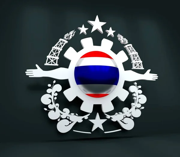 Emblema de la industria pesada — Foto de Stock