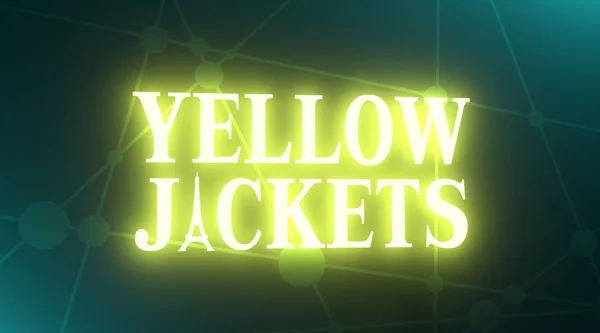 Texto jaquetas amarelas — Fotografia de Stock