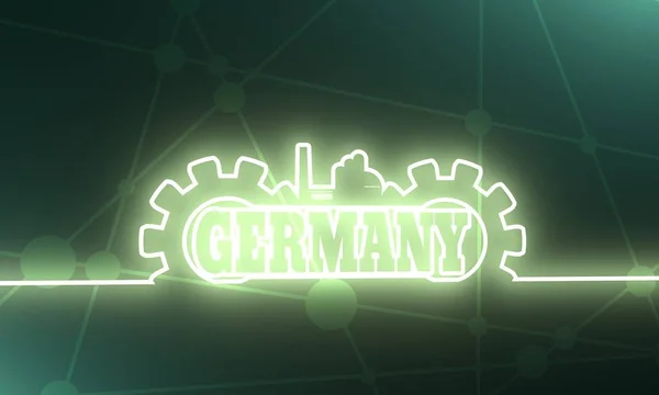 Germany word build in gear — Stock Photo, Image