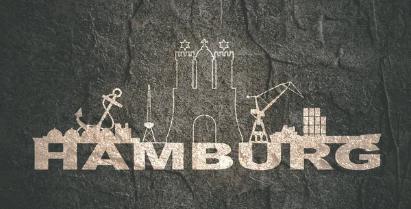 Σχέδιο πόλης Αμβούργου — Φωτογραφία Αρχείου