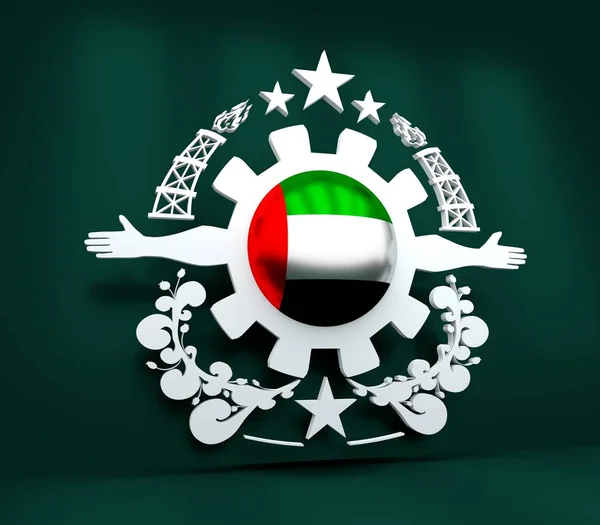 Tung industri emblem — Stockfoto