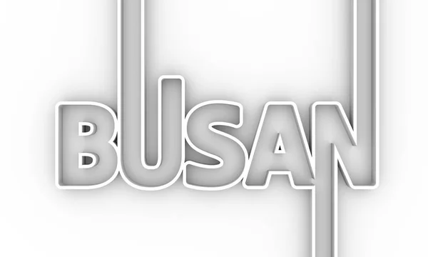 Όνομα της πόλης του Μπουσάν. — Φωτογραφία Αρχείου