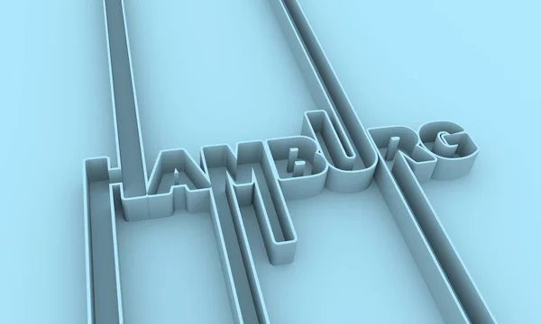 Назва міста Гамбург . — стокове фото