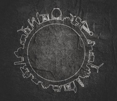 Sektöre bağlı siluetlerle çember