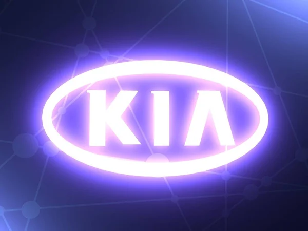 Эмблема автомобиля KIA — стоковое фото