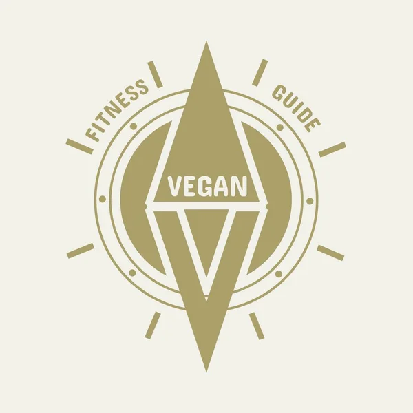Go Vegan concept. — Stock Vector