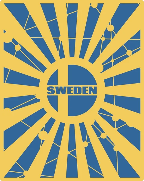 Sweden flag concept — Stock Vector