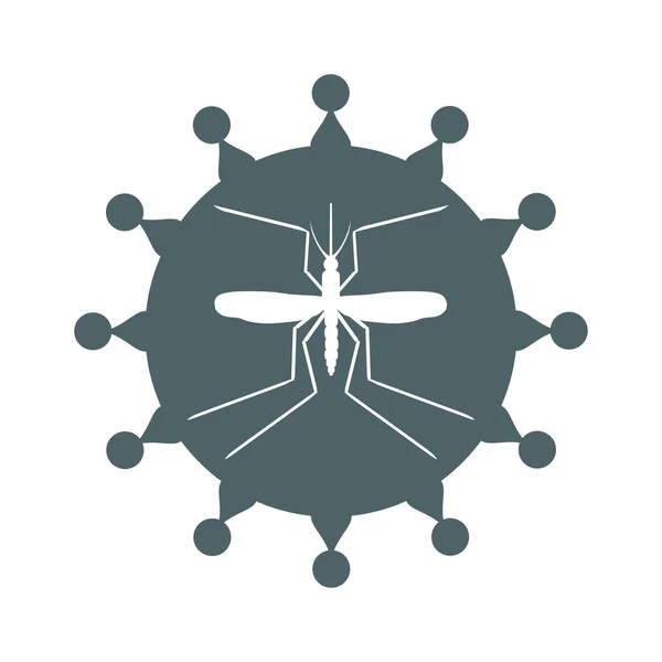Symbole für Moskitos und Viren — Stockvektor
