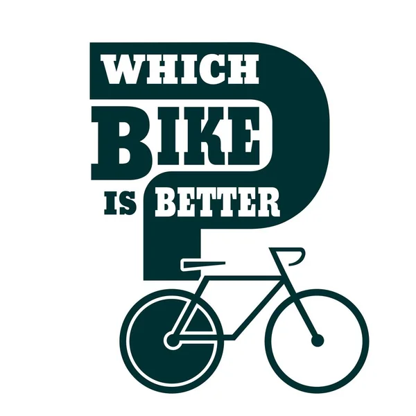 Quel vélo est la meilleure question — Image vectorielle