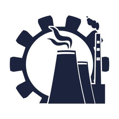 Atom istasyonu ve dişli simgeleri