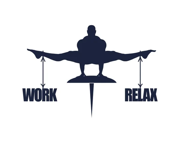 Trabajar y relajarse equilibrio . — Vector de stock