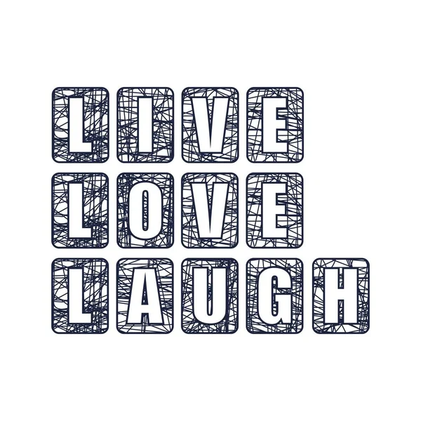 Levande skratta kärlek text — Stock vektor