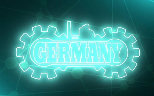 Germany word and gear — Stock Photo, Image