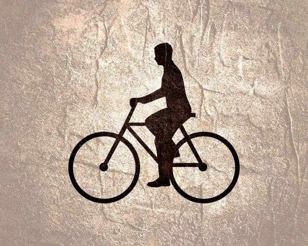 Ciclista icono web — Foto de Stock