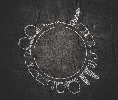 Doğal gaz endüstrisi tasarım konsepti.