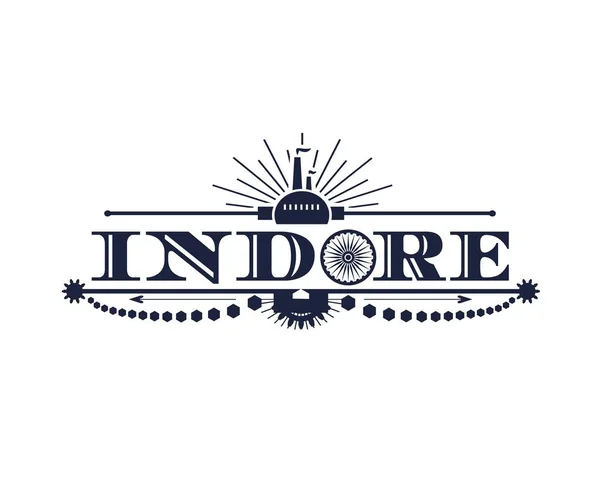 Indore stadens namn — Stock vektor