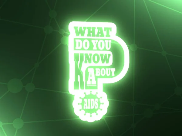 ¿Qué sabes sobre el texto sobre el SIDA? — Foto de Stock