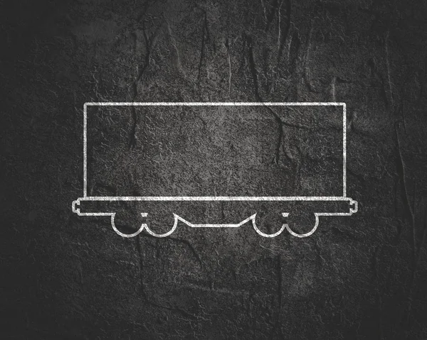 Símbolo do vagão de mercadorias — Fotografia de Stock