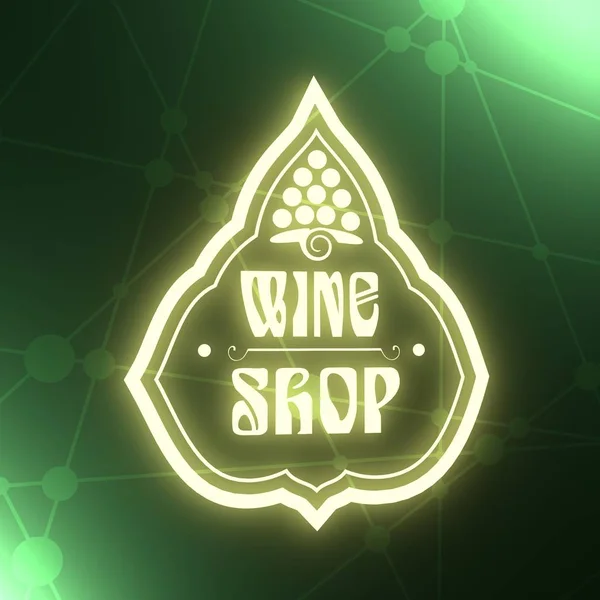 Design emblema del vino — Foto Stock