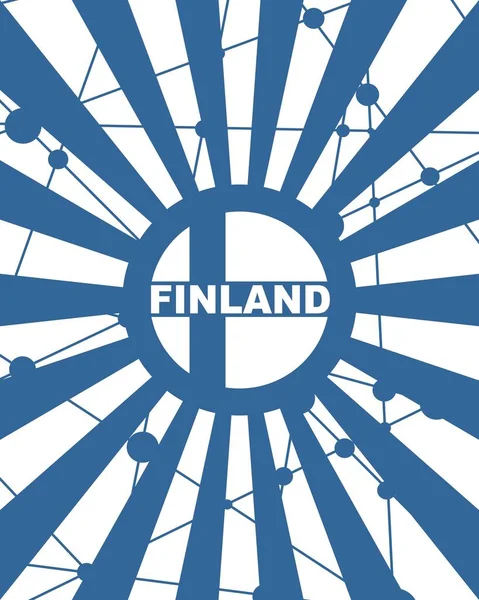 Finlandia bandera concepto — Archivo Imágenes Vectoriales