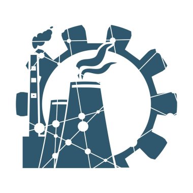 Atom istasyonu ve dişli simgeleri