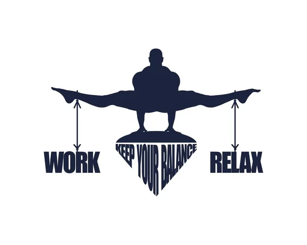 Trabajar y relajarse equilibrio . — Archivo Imágenes Vectoriales