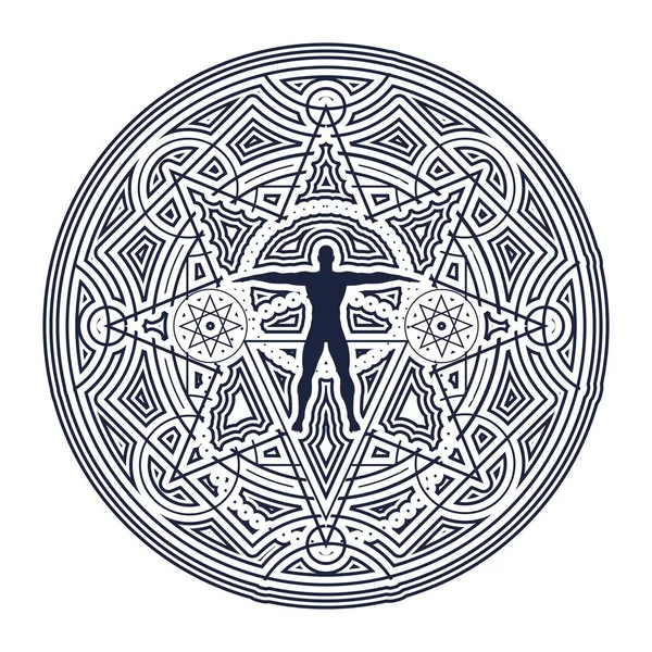 Ezoteryczne symbole mistyczne — Wektor stockowy