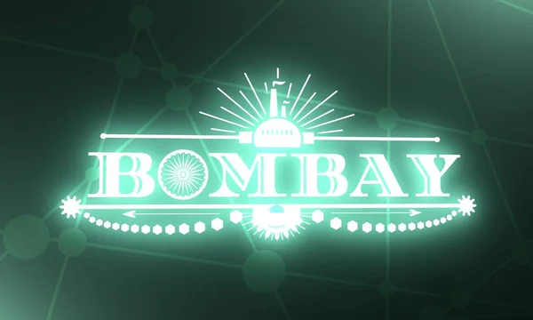 De naam van de stad van Bombay — Stockfoto