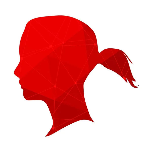 Силуэт женской головы — стоковый вектор
