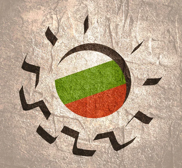 3D-tandwiel met vlag van Bulgarije — Stockfoto