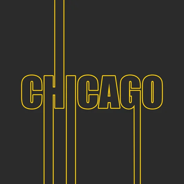Jméno města Chicago. — Stockový vektor
