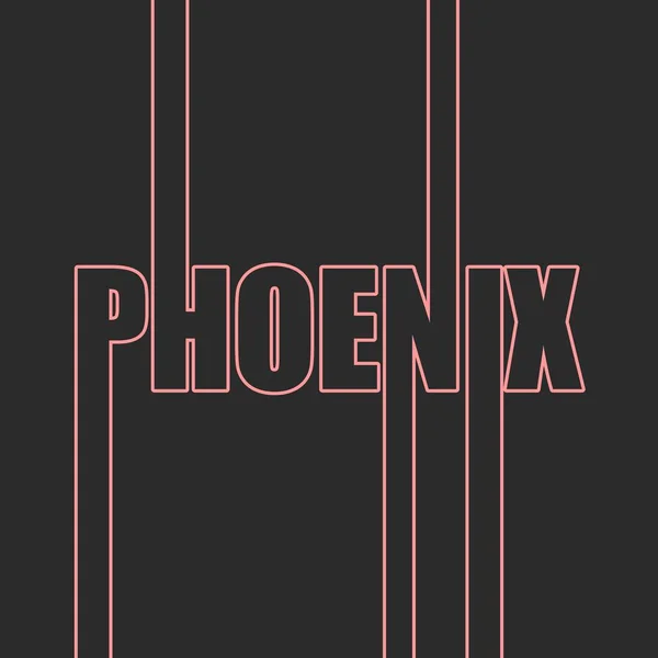 Phoenix nama kota. - Stok Vektor