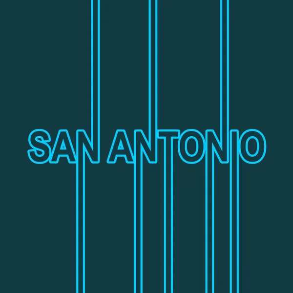 San Antonio şehir adı. — Stok Vektör