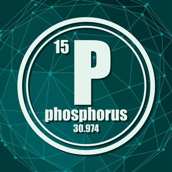 Élément chimique du phosphore. — Image vectorielle